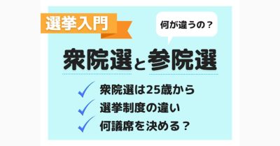 衆院選と参院選の違いとは？簡単解説【衆院選】