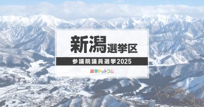 新潟選挙区（改選数1）に立候補した4人の経歴・政策まとめ【参議院議員選挙2025】